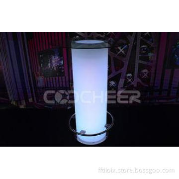 Outdoor light up bar table LED Lighting Furniture with Remo